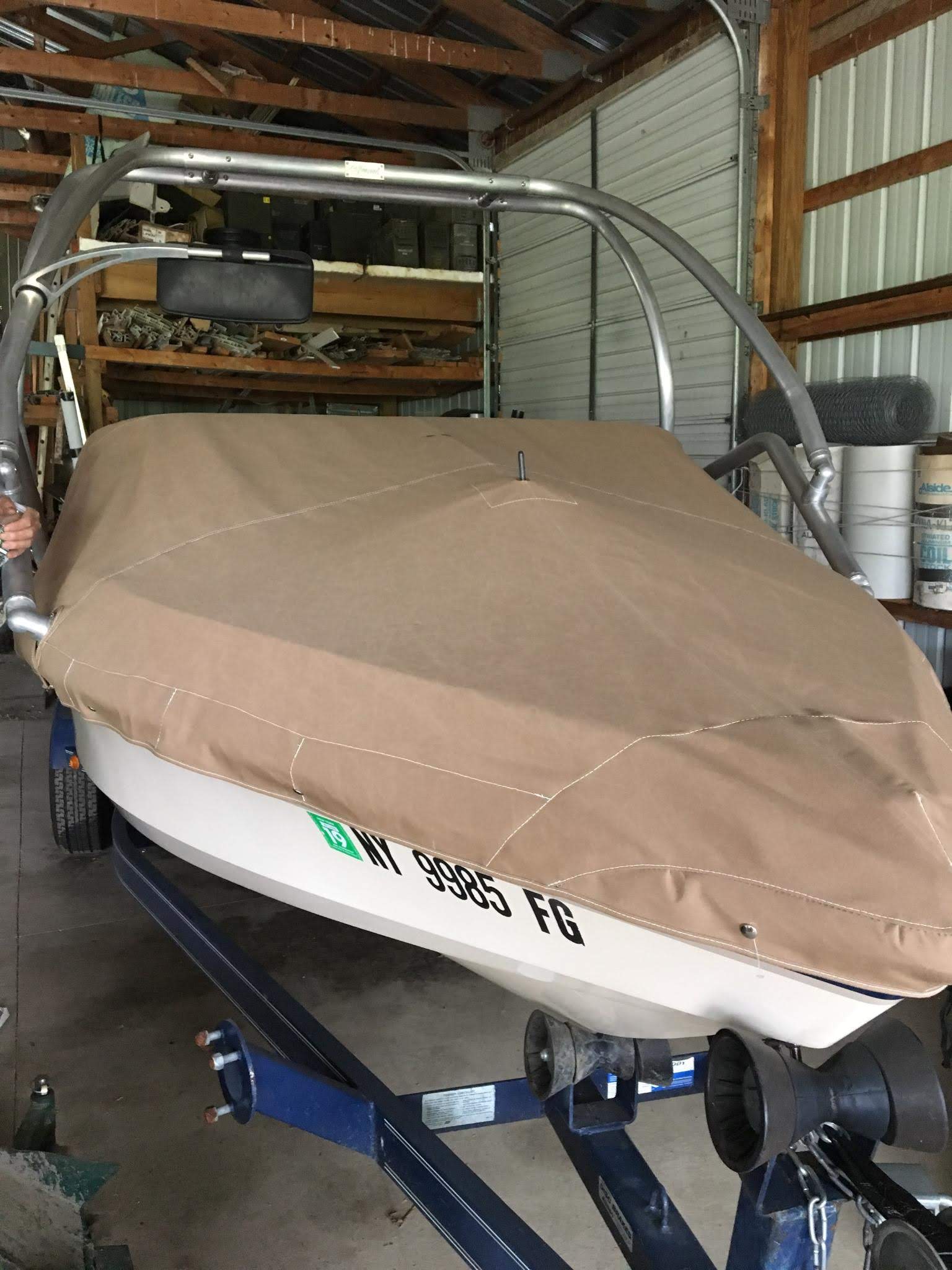 Custom boat cover